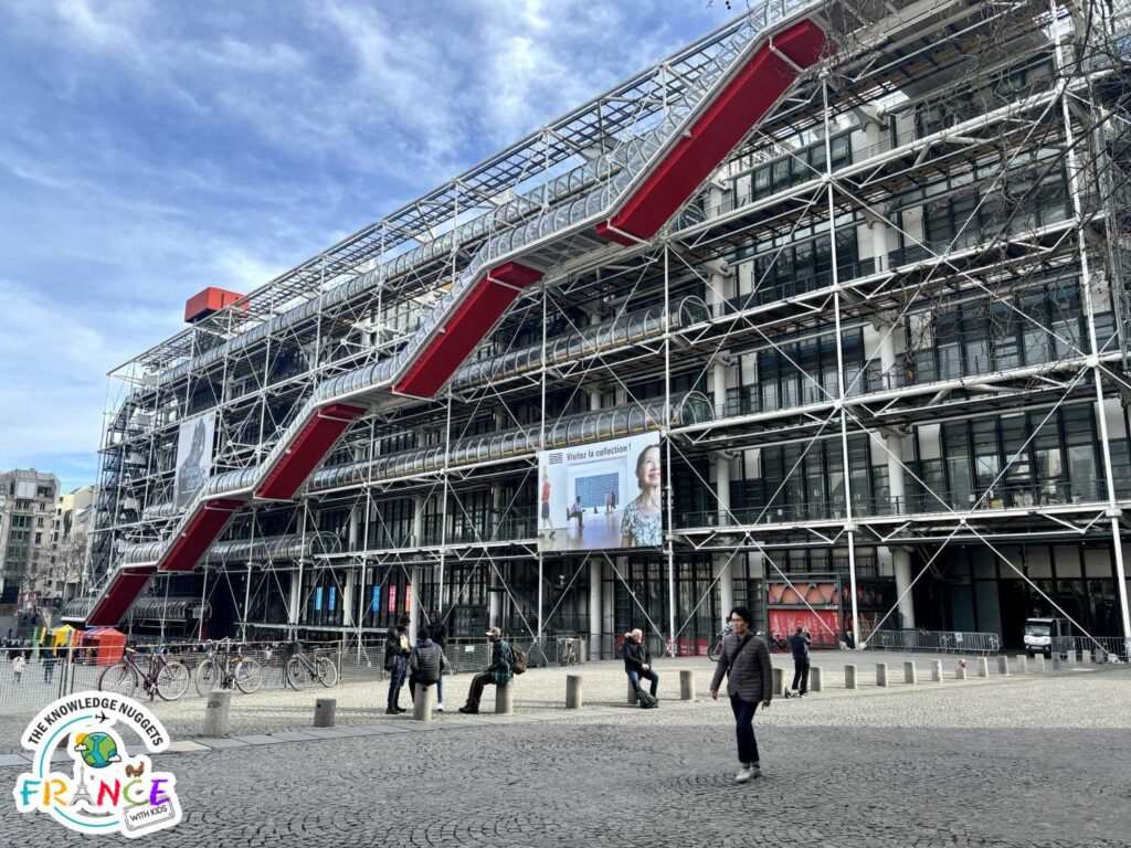 Pompidou Centre outside - Best Museums Paris kids - the Knowledge Nuggets