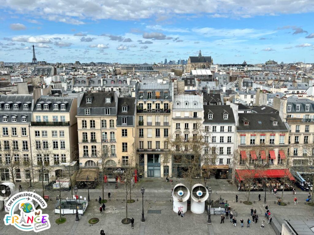 Pompidou Centre views - Best Museums paris kids the knowledge Nuggets