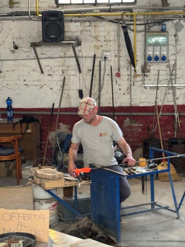 omg murano demonstration-venice with kids-the knowledge nuggets