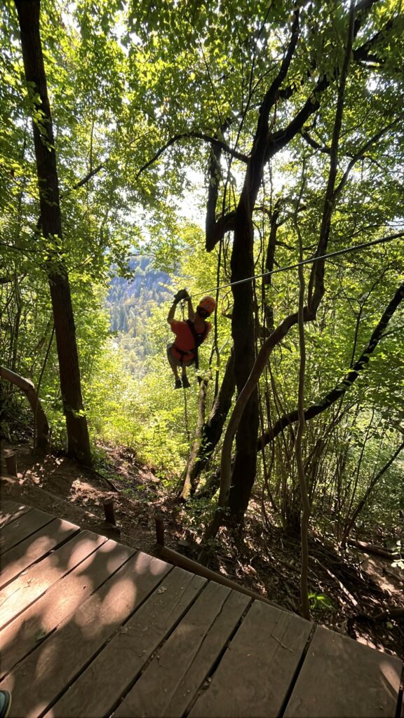 lake bled with kids_zipline_the knowledge nuggets